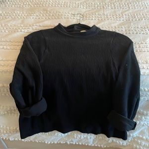 Madewell black mock neck shirt. Size small